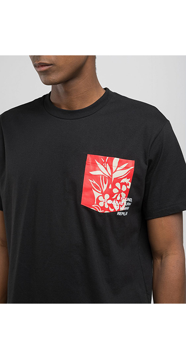 コットンジャ－ジーポケットプリントＴシャツ 詳細画像